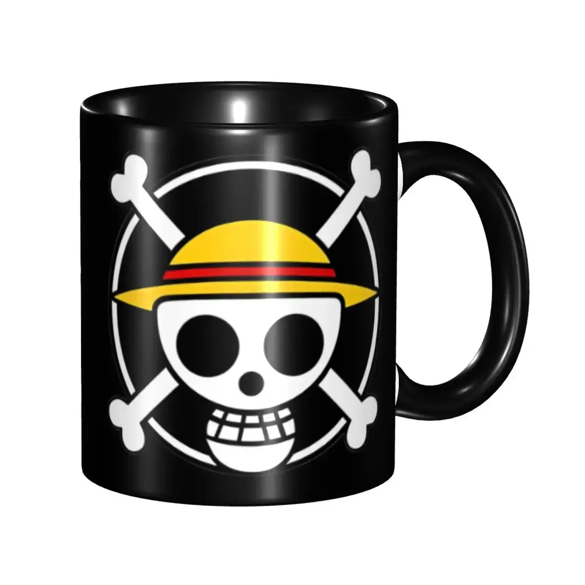 A colorful Kid's Luffy One Piece Mug featuring cute cartoon anime art, designed as a durable water cup gift for girls and boys.