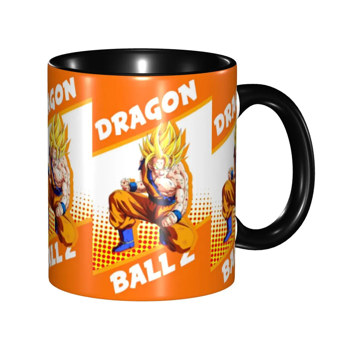 A colorful Dragon Ball Gift Mug featuring cartoon Goku anime art, designed as a durable water cup and birthday gift for children.