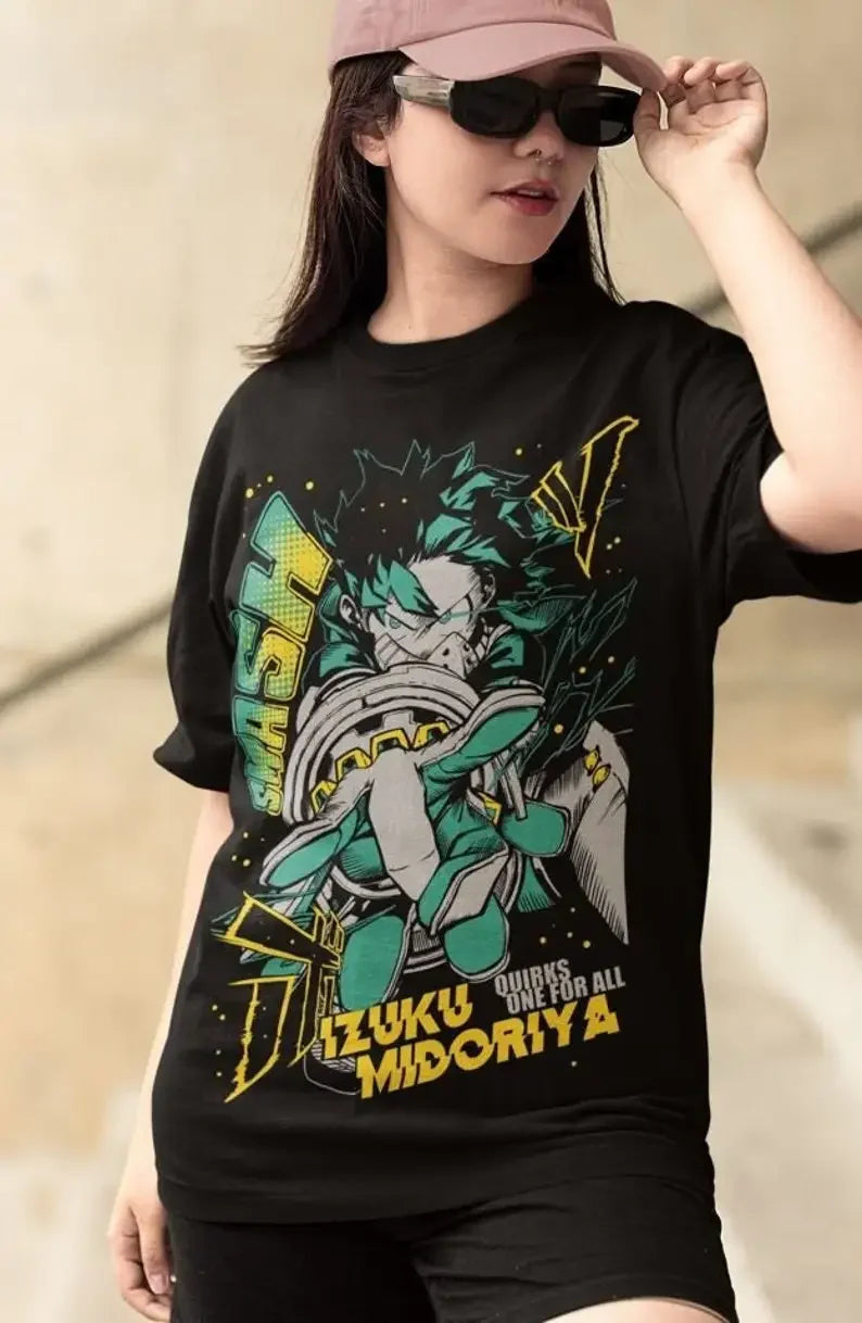 Deku Streetwear T-Shirt: Fire Style Japan Cotton Tee