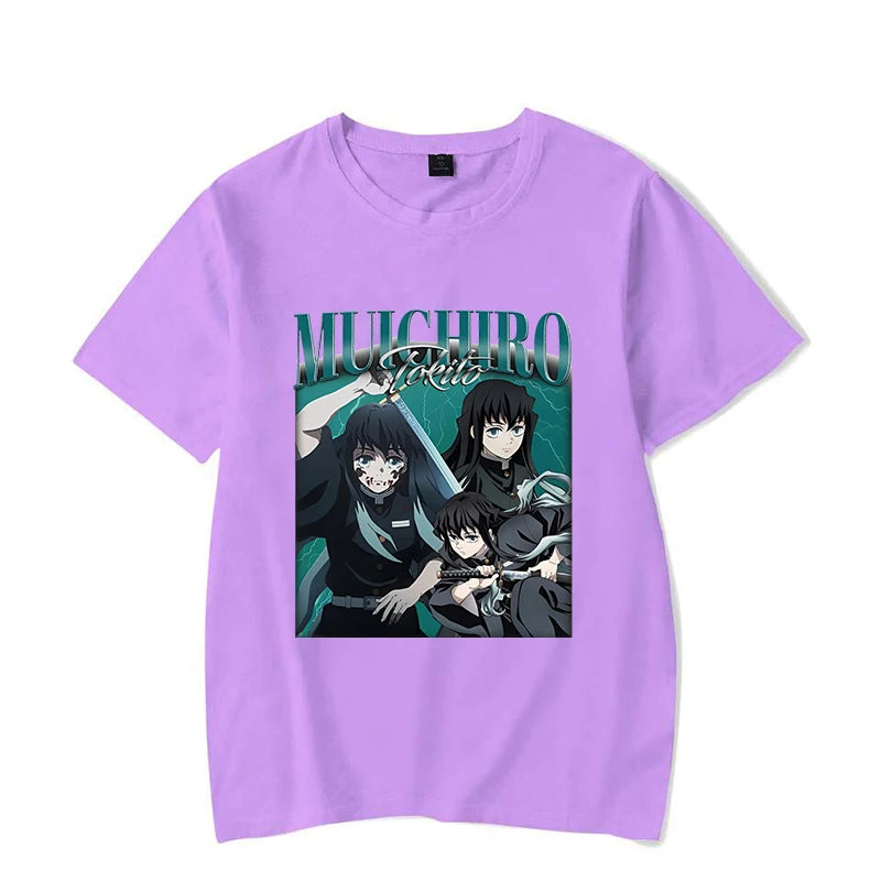 A unisex fashion summer Tokitou Muichirou T-Shirt with an anime graphic tee print.
