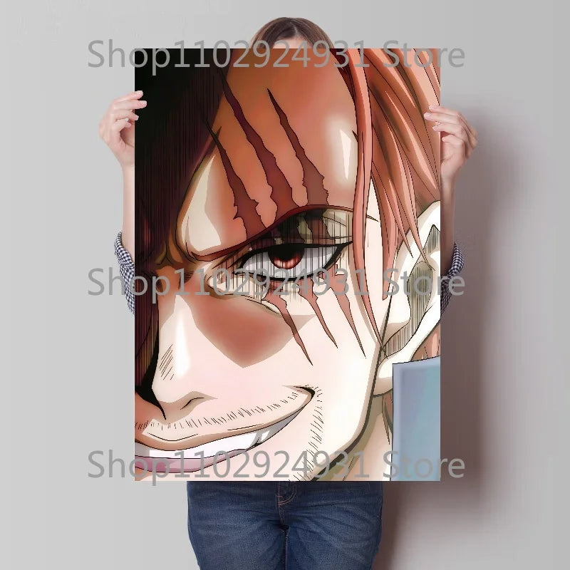 A colorful creative One Piece Luffy Zoro Poster printed on high-definition canvas, displayed as modern home wall art decoration.