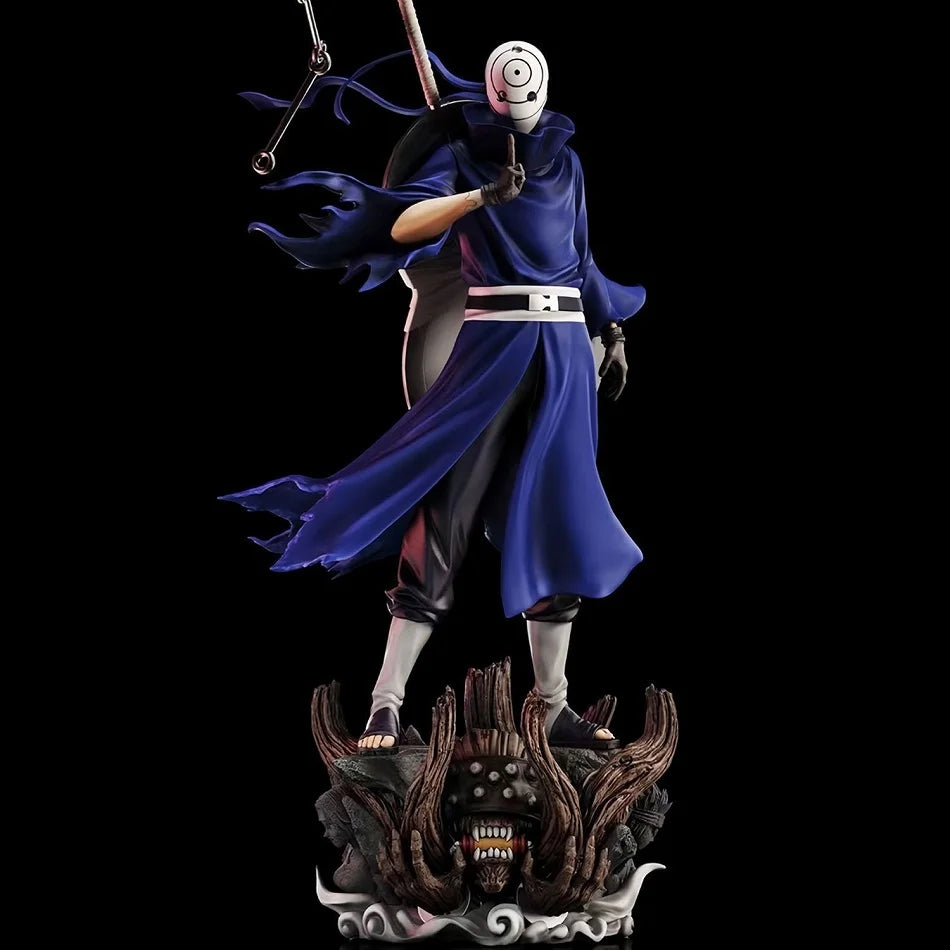 A 22cm NARUTO Anime Uchiha Obito Figure in a standing posture sculpture, a PVC model statue and collection toy gift.