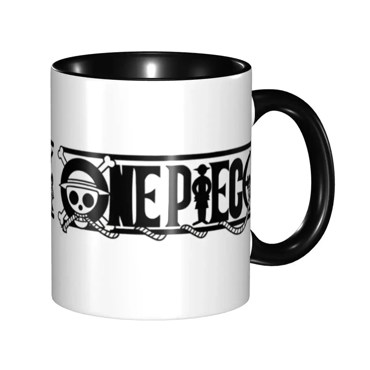 A colorful Kid's Luffy One Piece Mug featuring cute cartoon anime art, designed as a durable water cup gift for girls and boys.