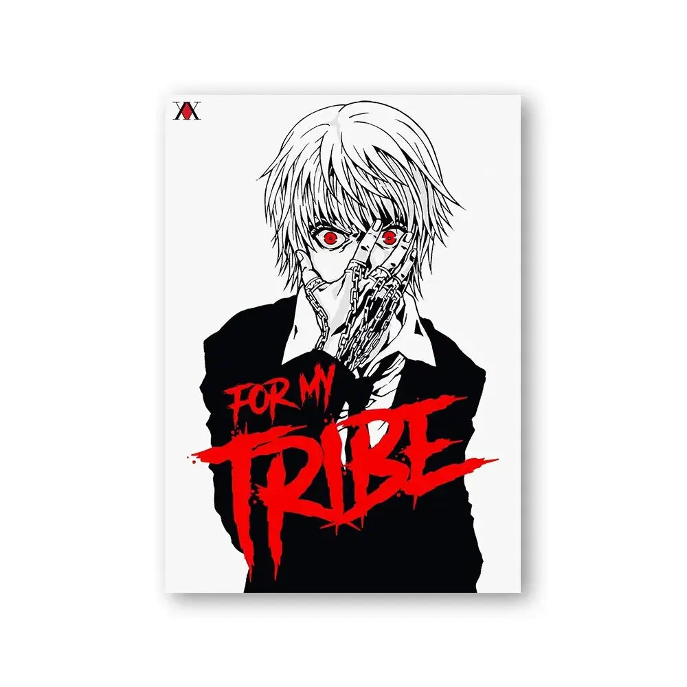 A retro style Hunter x Hunter Anime Poster printed on high-quality canvas featuring Gon and Killua, ideal for home decor and kids' bedrooms.