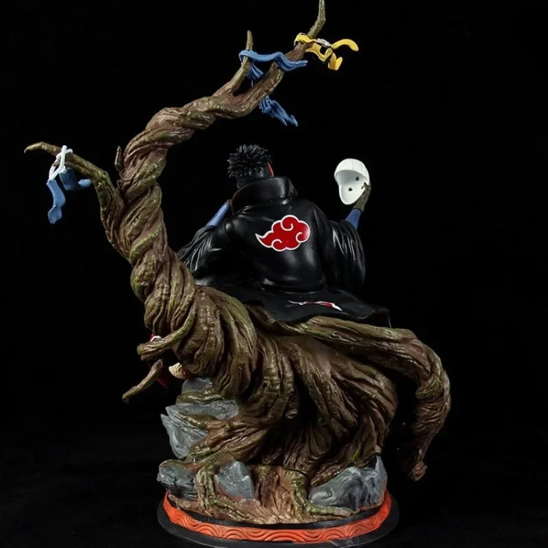 A 32cm Akatsuki Tobi Uchiha Obito Naruto PVC model, a desktop ornament and holiday gift toy for kids.