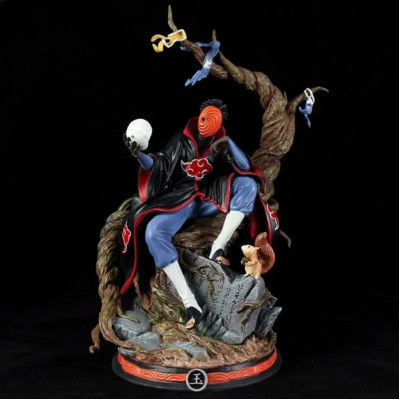 A 32cm Akatsuki Tobi Uchiha Obito Naruto PVC model, a desktop ornament and holiday gift toy for kids.