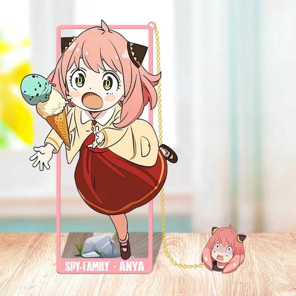 Premium Spy x Family Metal Bookmarks featuring laser-cut designs of Anya, Loid, and Yor Forger, perfect for students and anime collectors.