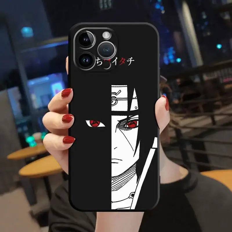 A protective Naruto iPhone Case featuring dynamic anime art, compatible with Apple iPhone 15, 14, 13, 12, 11 and Pro Max models.