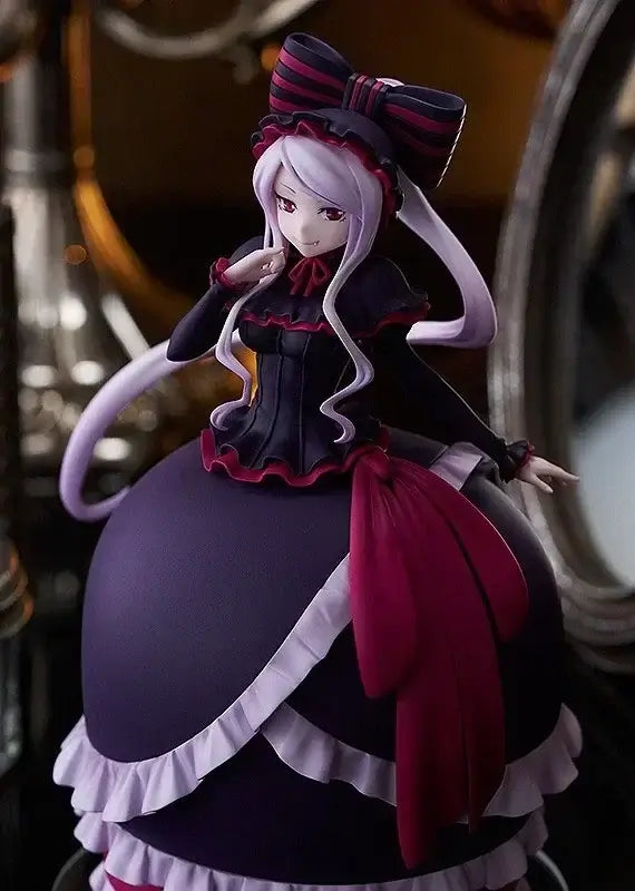 In-stock GSC POP UP PARADE OVERLORD IV anime action figures of Albedo in a black full dress and Shalltear Bloodfallen.