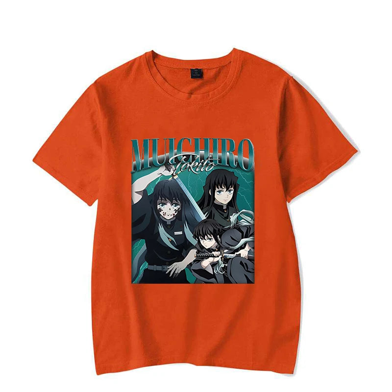 A unisex fashion summer Tokitou Muichirou T-Shirt with an anime graphic tee print.