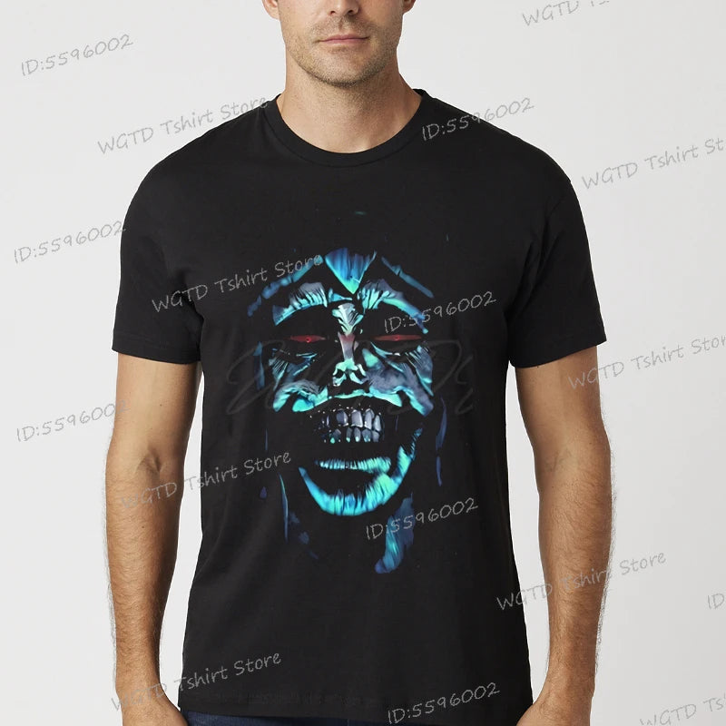 A vintage black Solo Leveling Anime T-Shirt featuring a funny Sung Jinwoo graphic print, available in sizes S to 4XL for men and women.