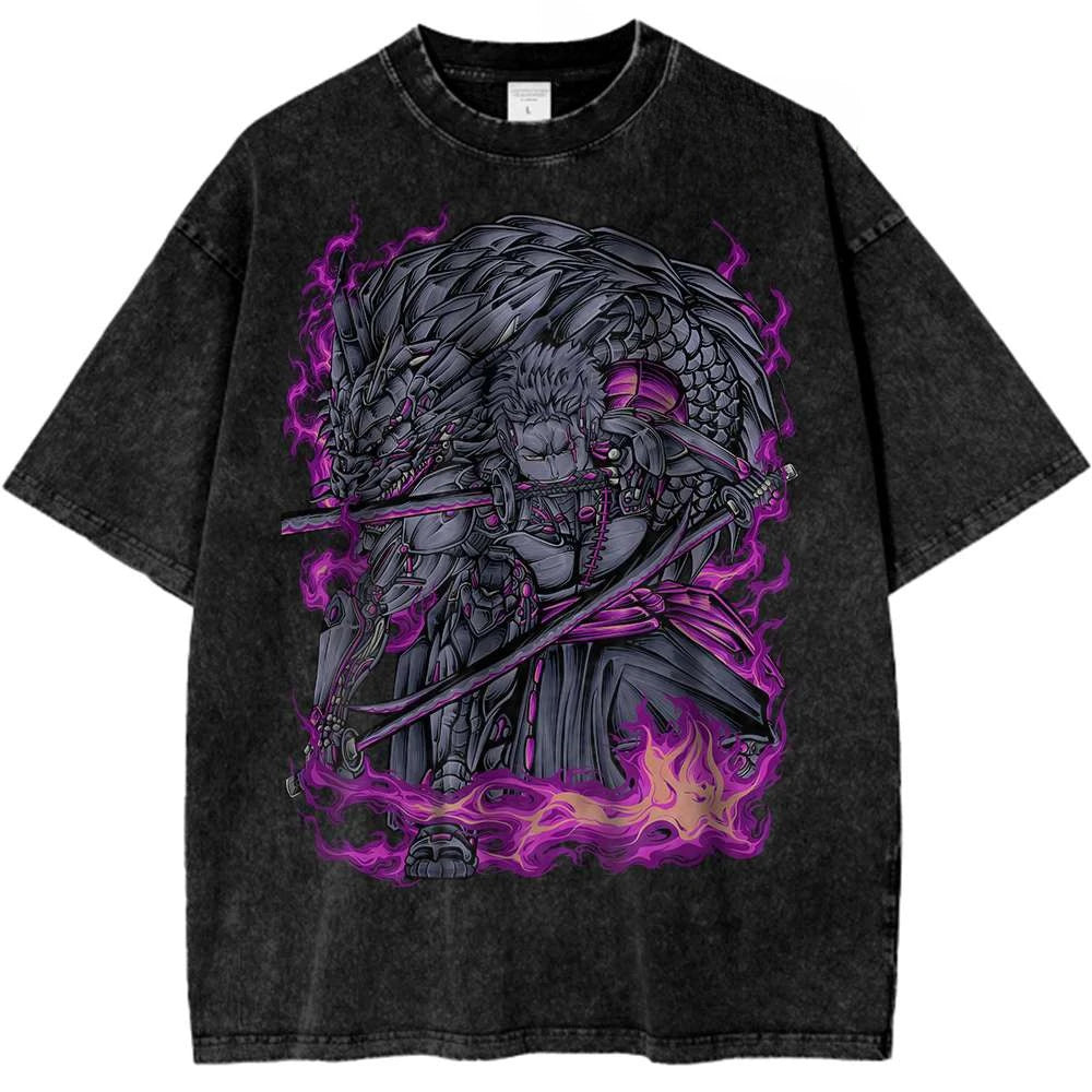 A new 2025 ONE PIECE Roronoa Zoro Shirt, an anime retro t-shirt with a designer illustration pattern.