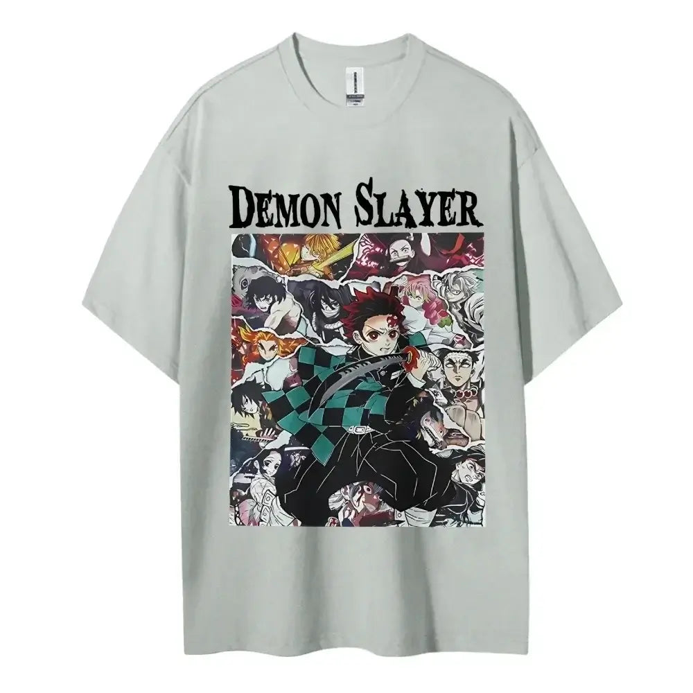 A popular Hot Anime Demon Slayer T-Shirt featuring classic characters in a comfortable, casual short-sleeved top.