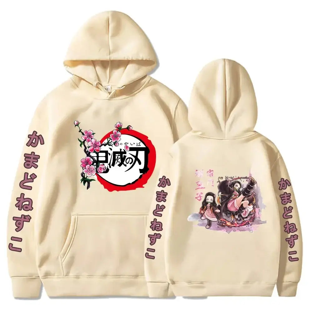 Demon Slayer Kamado Nezuko Oversize Anime Hoodie Streetwear