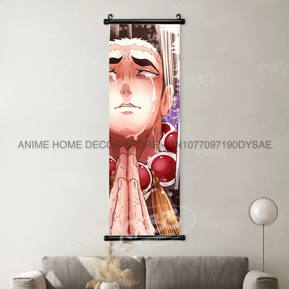 High-quality Demon Slayer Posters wall art scrolls featuring Hashira Kanroji Mitsuri, Iguro Obanai, and Tokitou Muichirou for home decor.