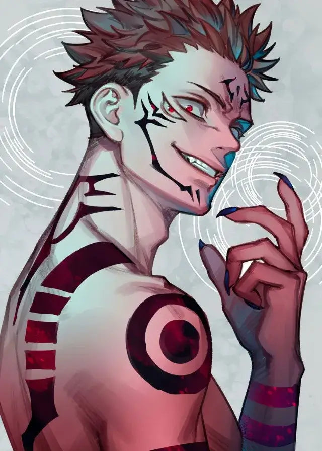 A high-definition Jujutsu Kaisen Poster printed on canvas, featuring a comic-style illustration of Gojo Satoru and Ryomen Sukuna for home wall decoration.