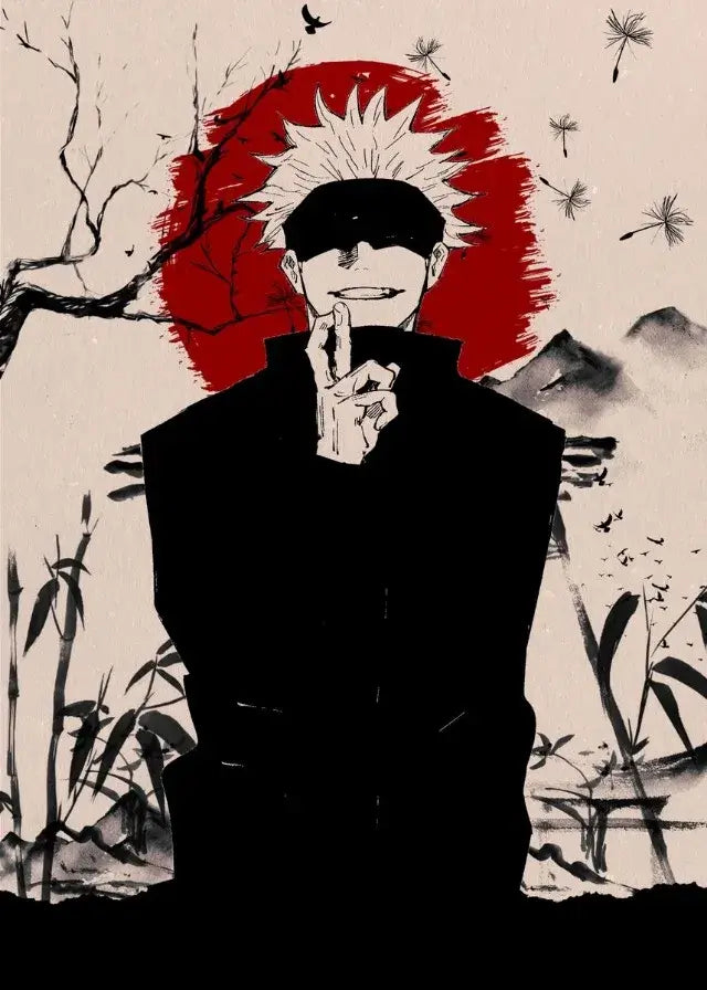A high-definition Jujutsu Kaisen Poster printed on canvas, featuring a comic-style illustration of Gojo Satoru and Ryomen Sukuna for home wall decoration.