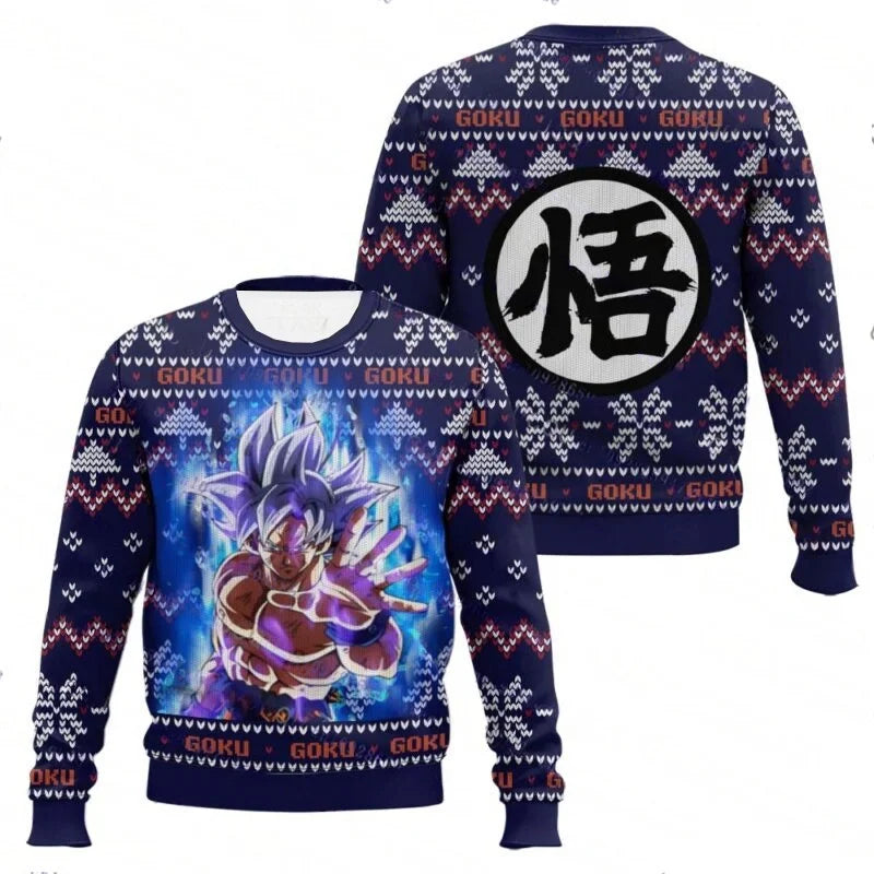 A 2026 trendy Dragon Ball Goku Hoodie featuring an oversized fit and vibrant Japanese anime print, perfect for autumn and winter fashion.