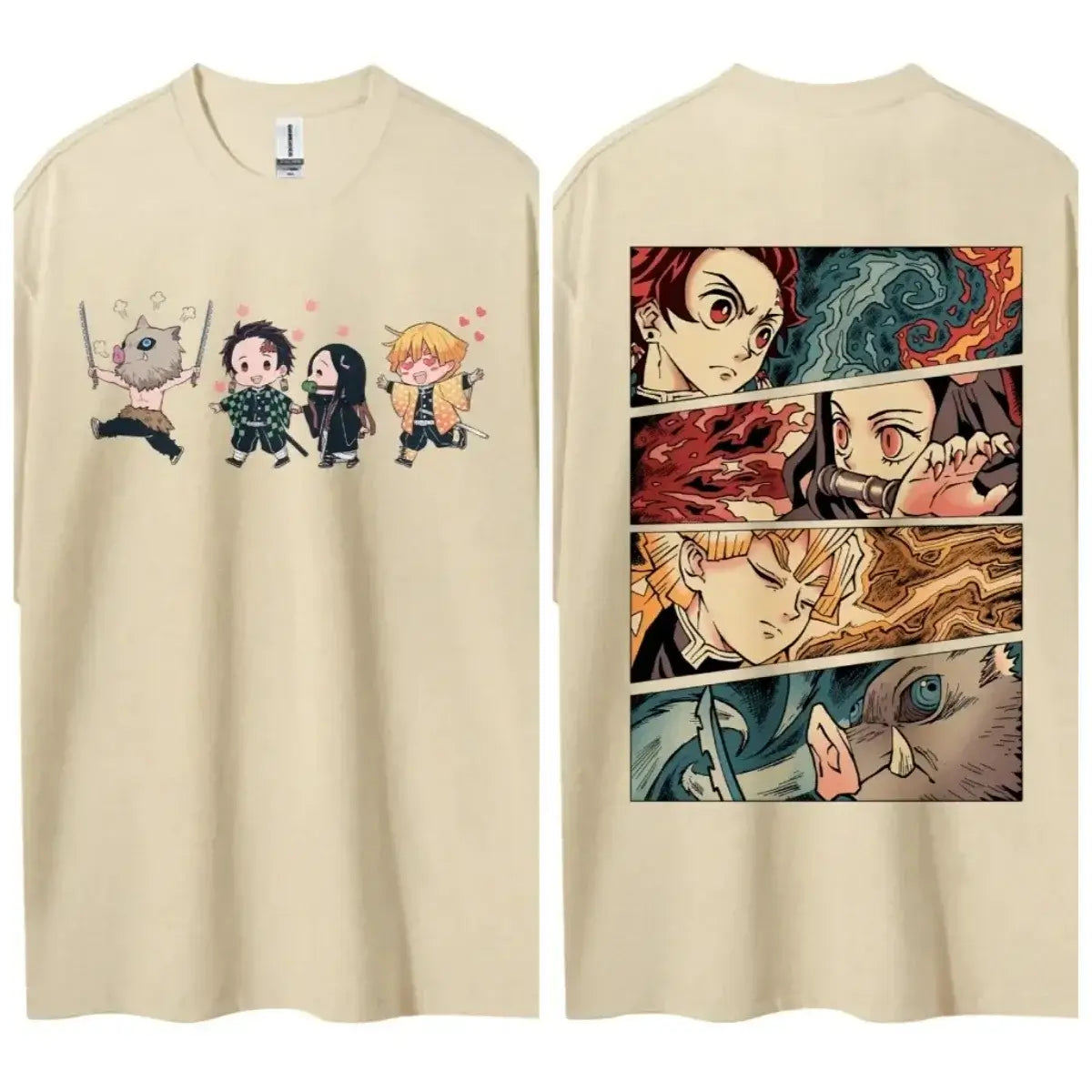 A popular Hot Anime Demon Slayer T-Shirt featuring classic characters in a comfortable, casual short-sleeved top.