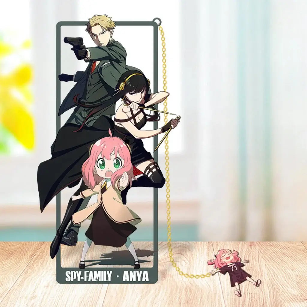 Premium Spy x Family Metal Bookmarks featuring laser-cut designs of Anya, Loid, and Yor Forger, perfect for students and anime collectors.