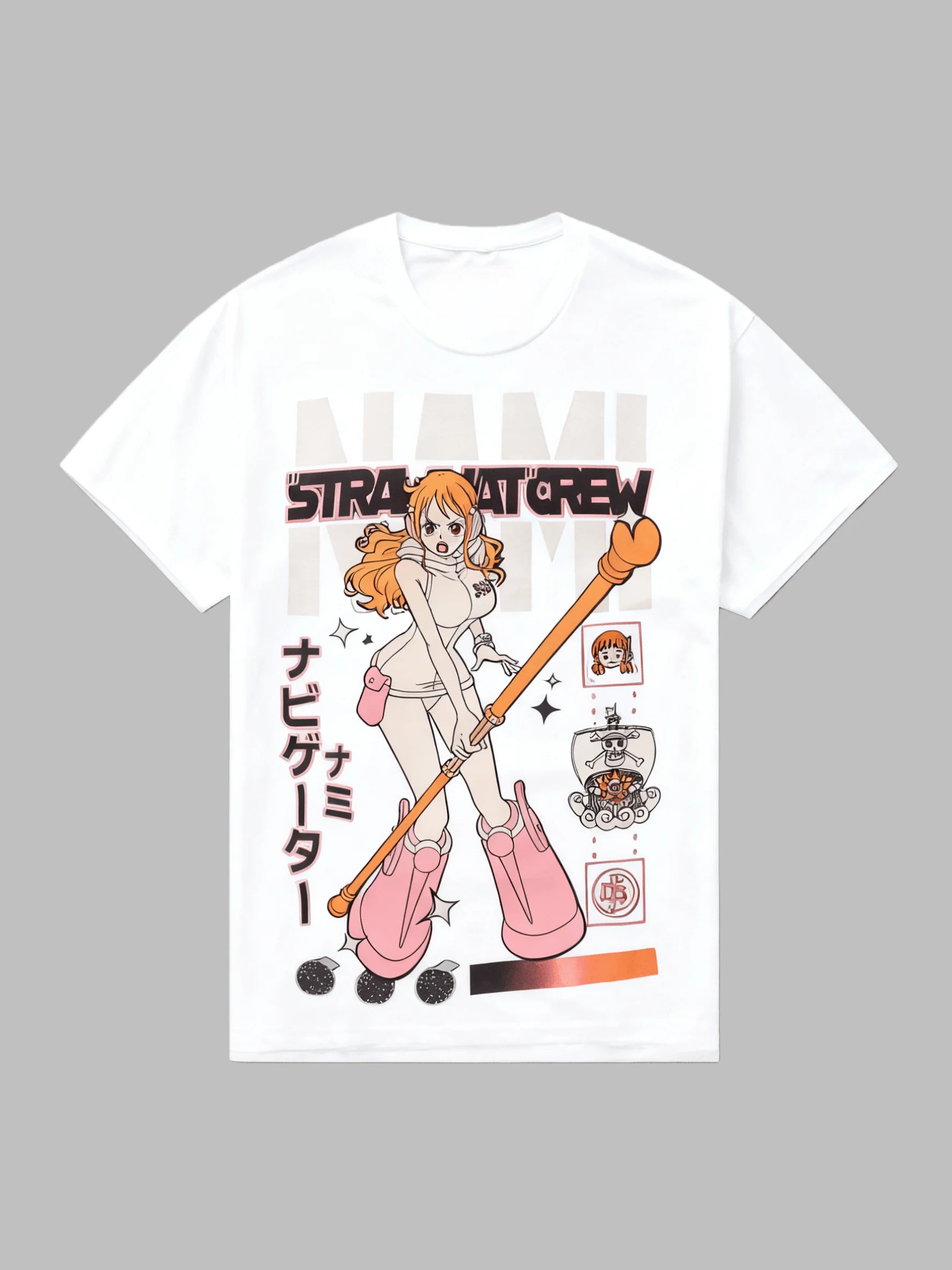 Nami Egghead Island T-Shirt: MINISO Retro Y2K Cotton Tee