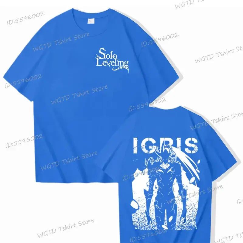 A high-quality 100% cotton Solo Leveling T-shirt for men with a cool Sung Jin-woo short sleeve tee design.