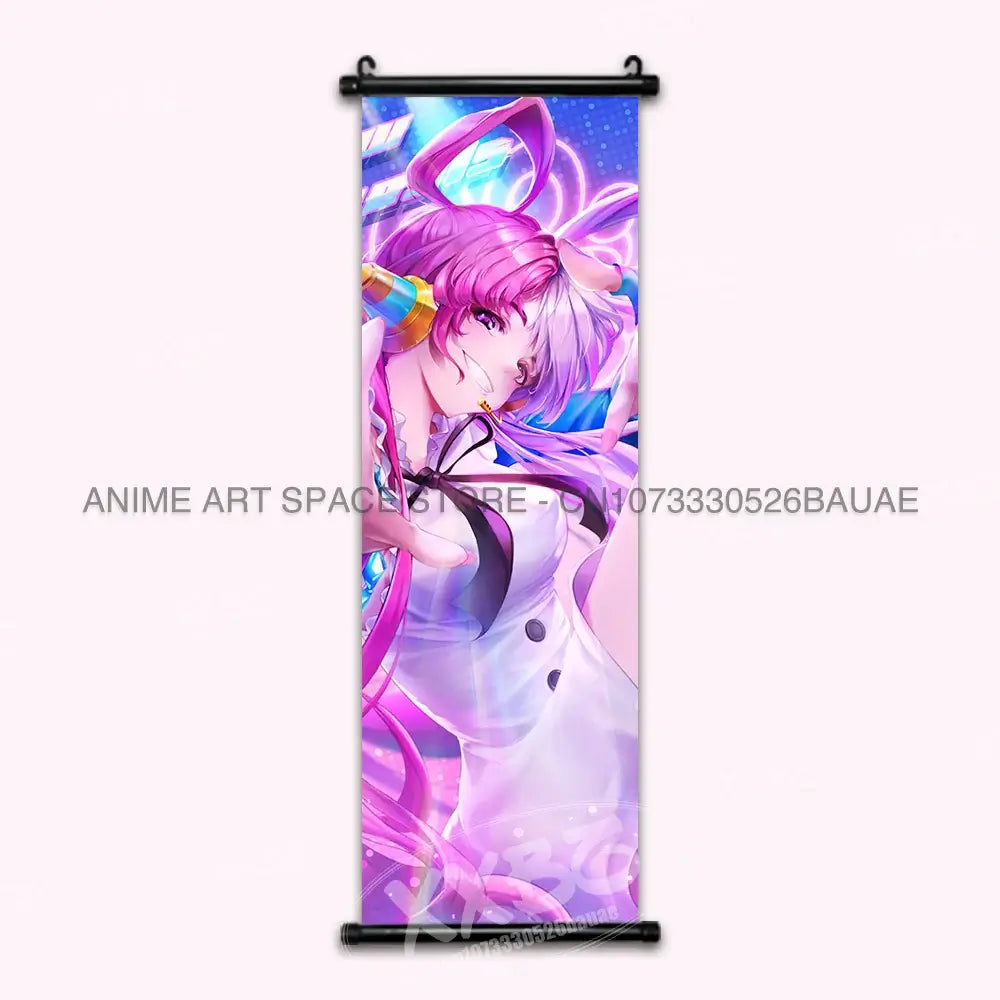 A vibrant One Piece Hanging Painting featuring anime characters Monkey D. Luffy, Portgas D. Ace, Sabo, and Shanks on a canvas scroll for home decor.