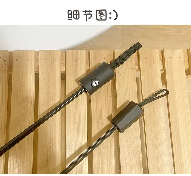 An automatic One Piece Nika Luffy Fold Umbrella with a three-fold design, featuring Gear 5 anime art and black glue sunscreen.