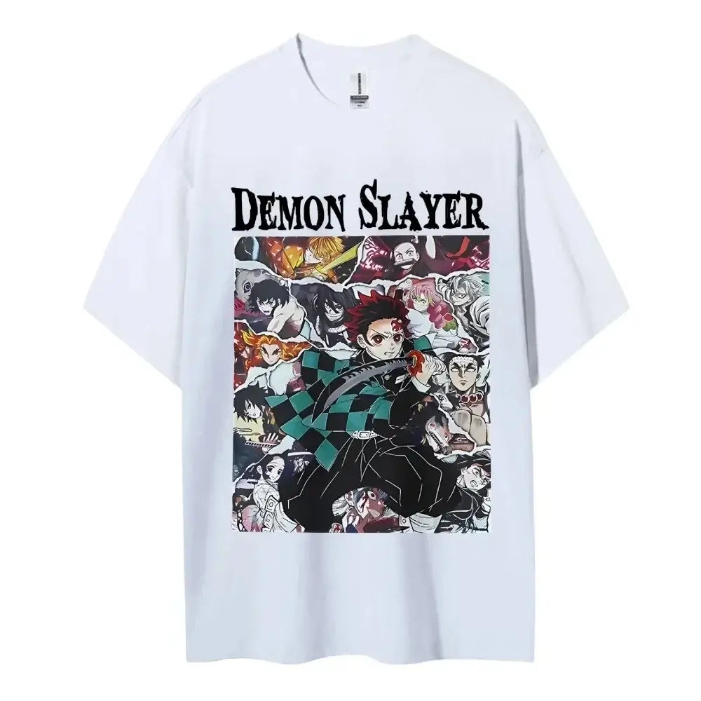 A popular Hot Anime Demon Slayer T-Shirt featuring classic characters in a comfortable, casual short-sleeved top.