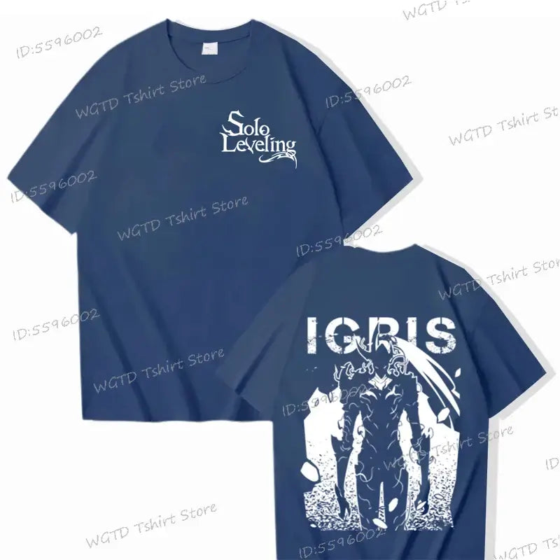 A high-quality 100% cotton Solo Leveling T-shirt for men with a cool Sung Jin-woo short sleeve tee design.