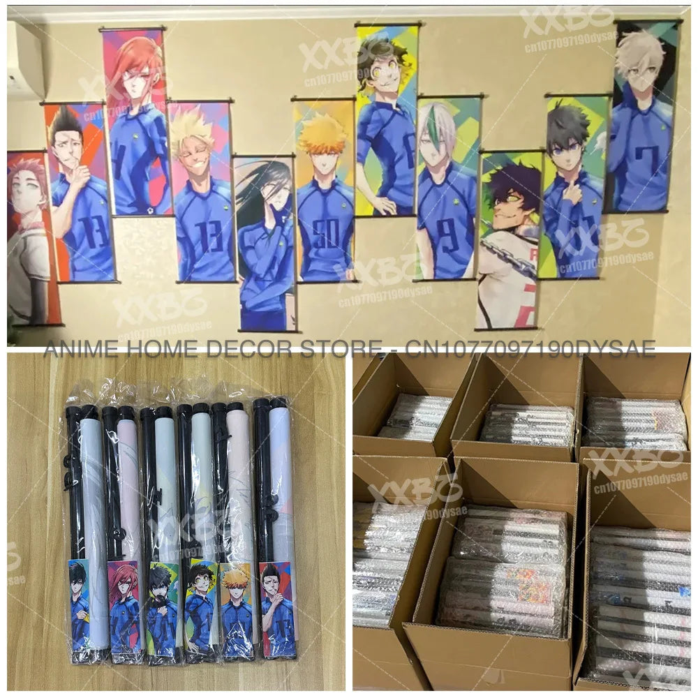 High-quality Uzumaki Naruto Posters wall art scroll featuring Sasuke Uchiha, Madara, and Might Guy for anime home decor.