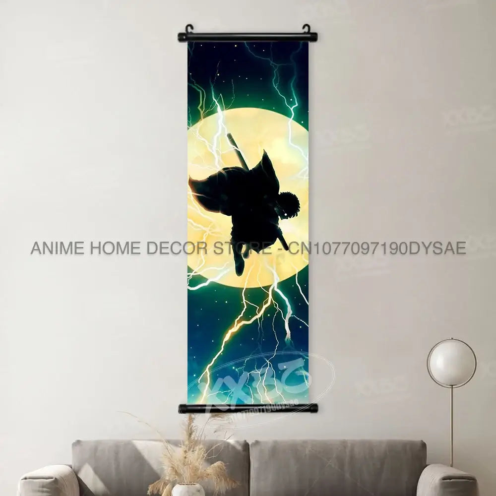 High-quality Demon Slayer Posters wall art scrolls featuring Hashira Kanroji Mitsuri, Iguro Obanai, and Tokitou Muichirou for home decor.