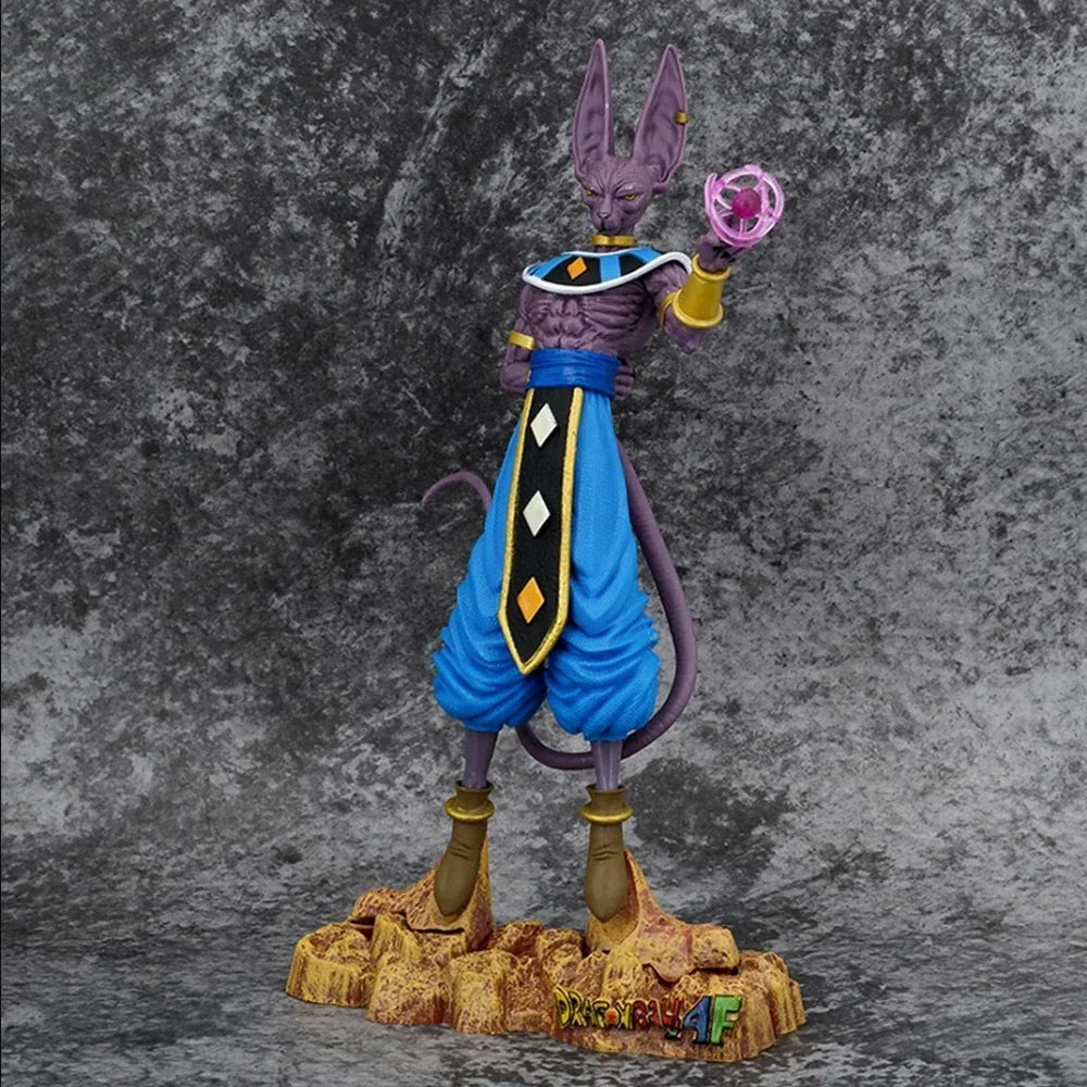 A high-quality 30cm Beerus Figure PVC statue featuring the God of Destruction from Dragon Ball Super in a standing pose.