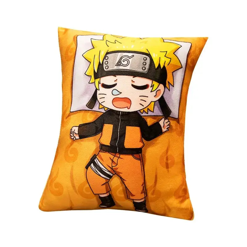 A cute Naruto Anime Plush Pillow featuring a stylized, huggable Kakashi and Naruto cartoon design, perfect for home decor and kids.