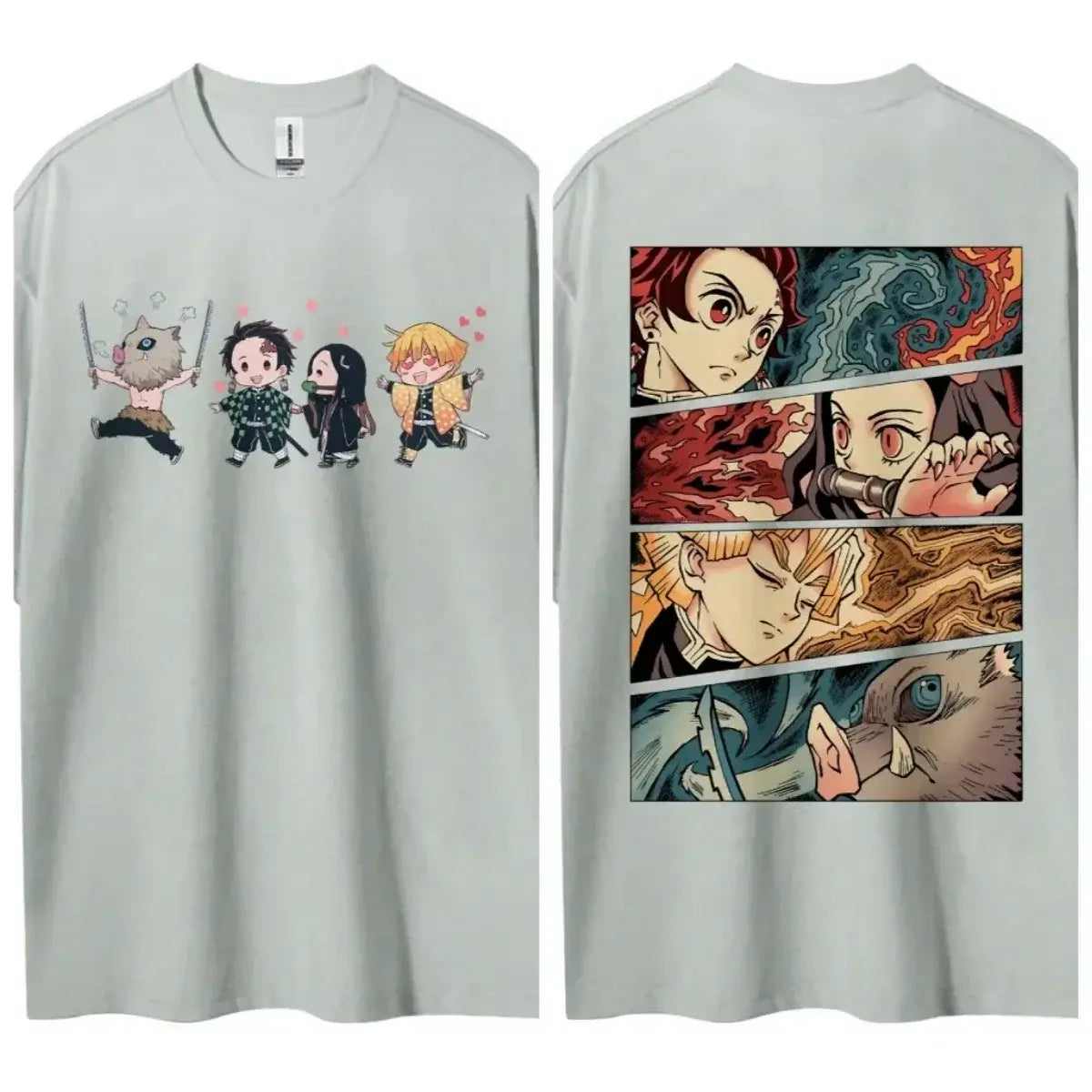 A popular Hot Anime Demon Slayer T-Shirt featuring classic characters in a comfortable, casual short-sleeved top.