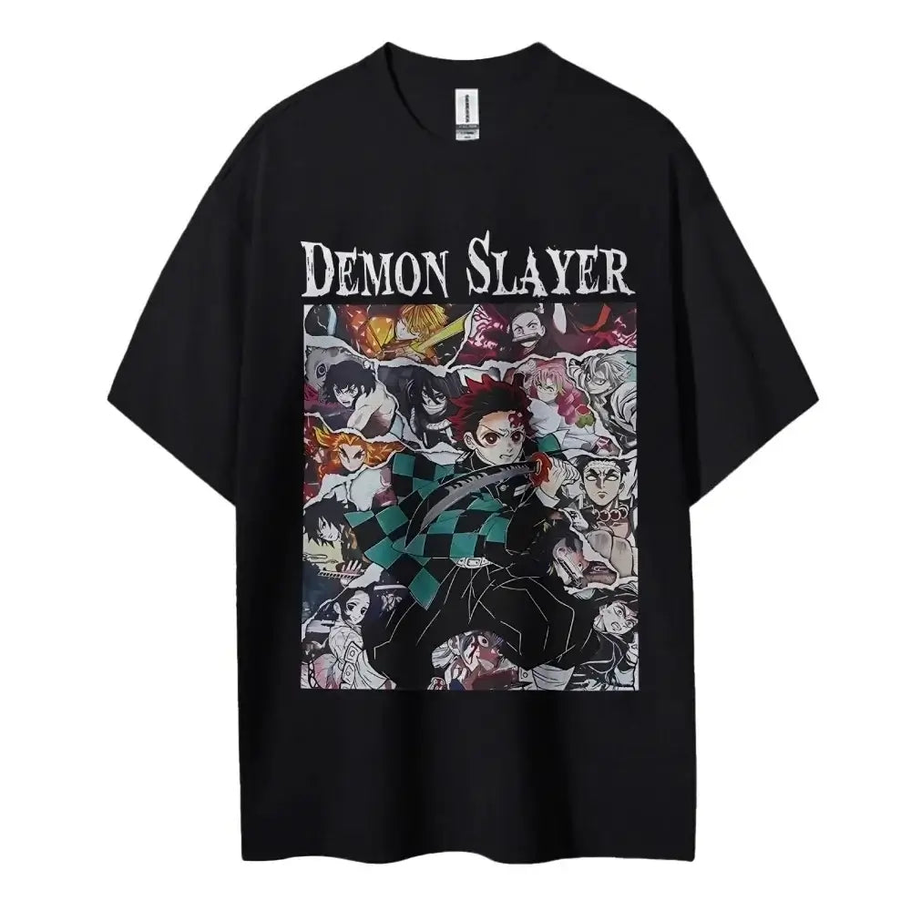 A popular Hot Anime Demon Slayer T-Shirt featuring classic characters in a comfortable, casual short-sleeved top.