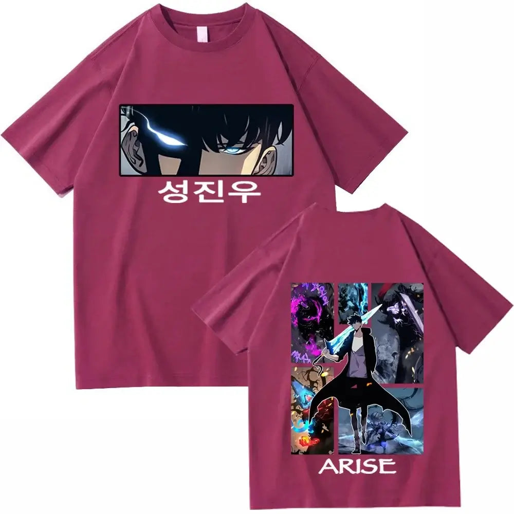The hot 2025 Solo Leveling T-Shirts, a unisex Harajuku O-Neck short sleeve shirt, perfect as a fans gift.