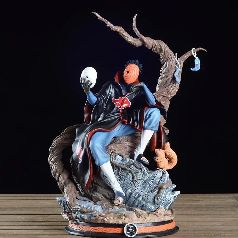 A 32cm Akatsuki Tobi Uchiha Obito Naruto PVC model, a desktop ornament and holiday gift toy for kids.