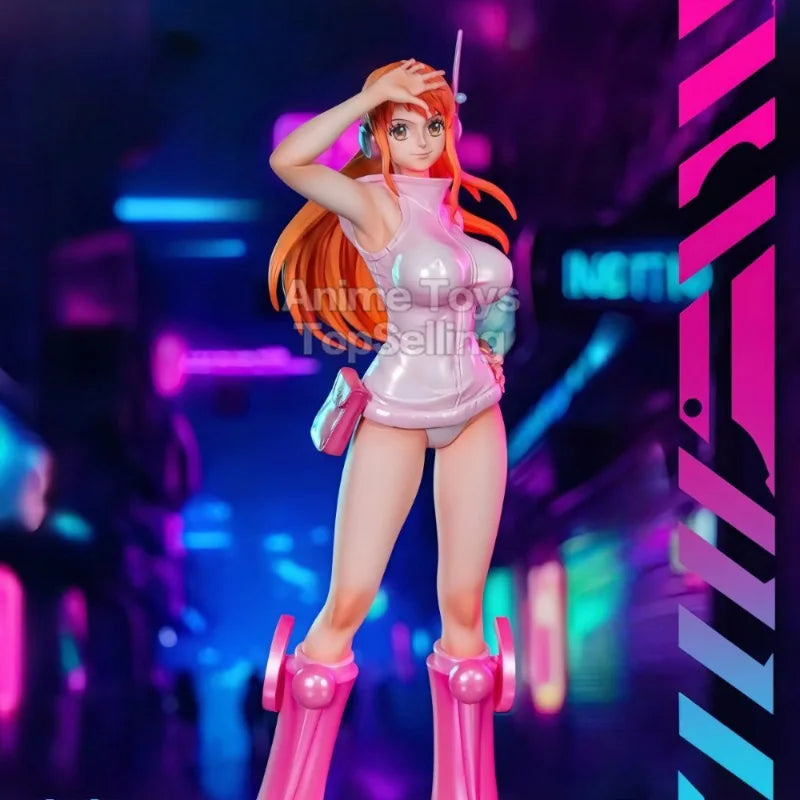 High-quality 26cm One Piece Robin & Nami Figure made of PVC, showcasing Nico Robin and Nami in dynamic poses for anime collection.