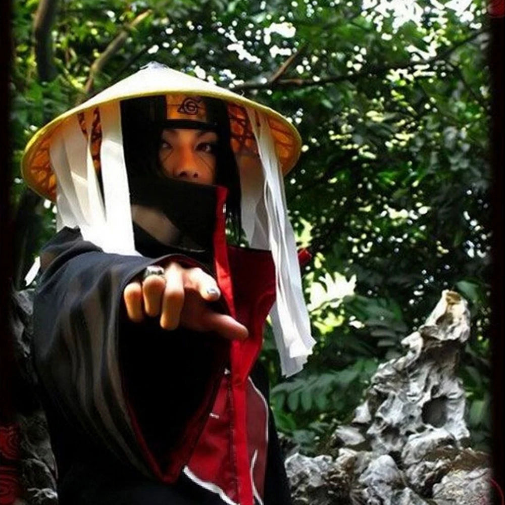 A traditional Ukiyo-e style Naruto Poster canvas painting featuring Akatsuki members Itachi and Sasuke for aesthetic home decor.