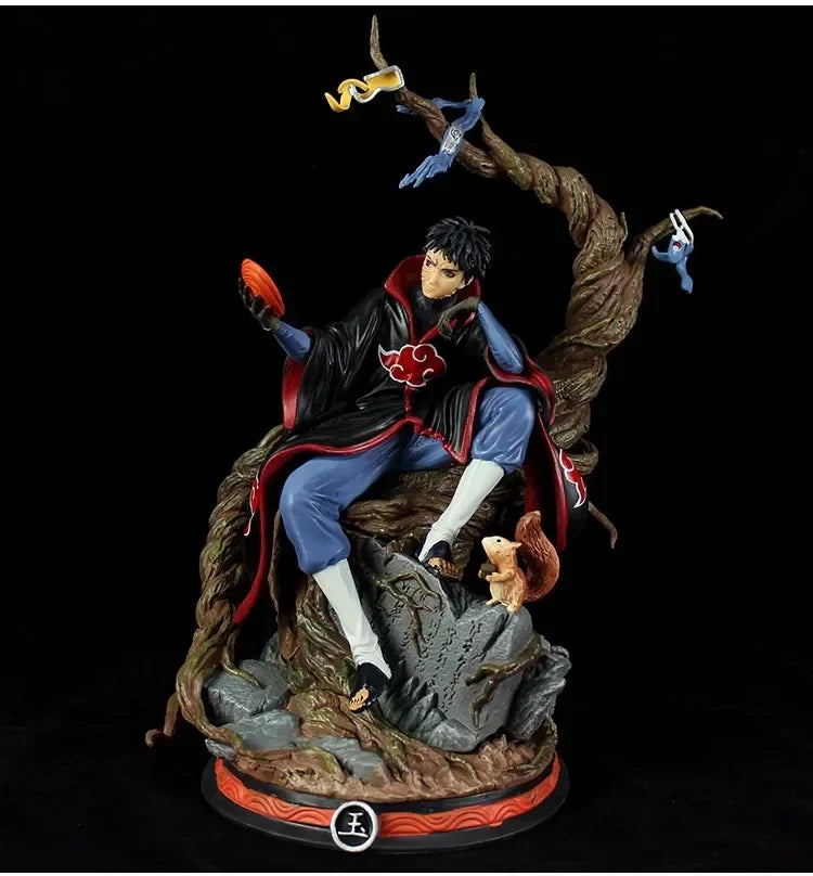 A 32cm Akatsuki Tobi Uchiha Obito Naruto PVC model, a desktop ornament and holiday gift toy for kids.