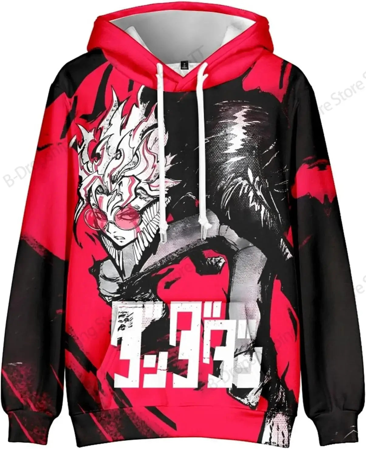 An oversized Anime Dandadan 3d Print Hoodie with a long sleeve design, suitable as a graphic coat or costume for men, women, and boys.