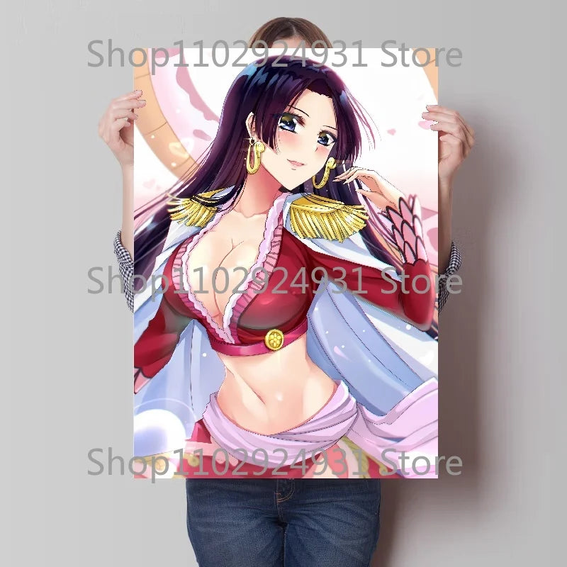 A colorful creative One Piece Luffy Zoro Poster printed on high-definition canvas, displayed as modern home wall art decoration.