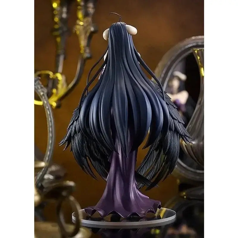 In-stock GSC POP UP PARADE OVERLORD IV anime action figures of Albedo in a black full dress and Shalltear Bloodfallen.