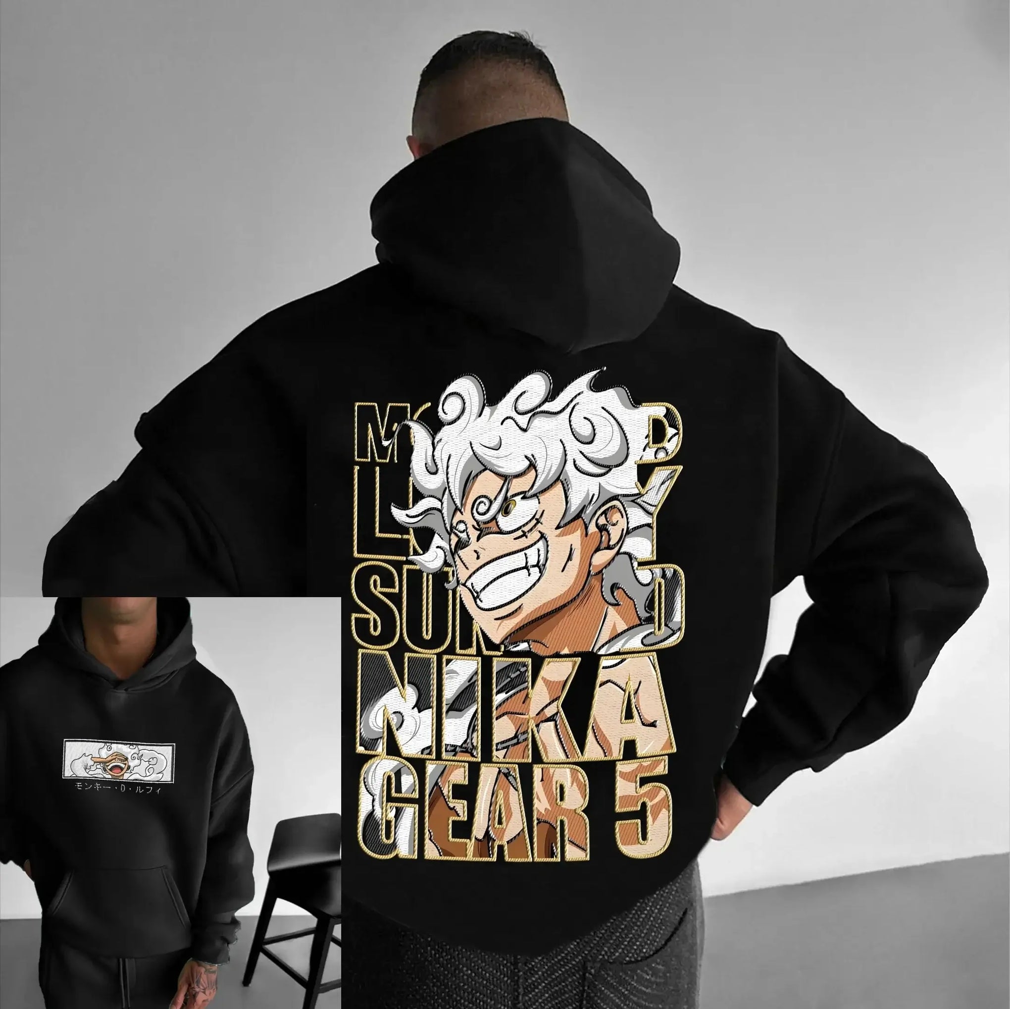 A men's One Piece Luffy Sweatshirt in pure cotton, designed in a European and American summer casual style for daily wear.