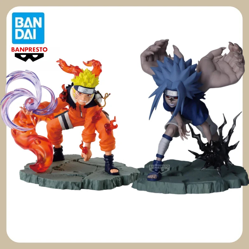 A 100% Genuine Bandai Banpresto Naruto Shippuden Memorable Saga anime figure of Kyuubi Naruto VS Uchiha Sasuke.