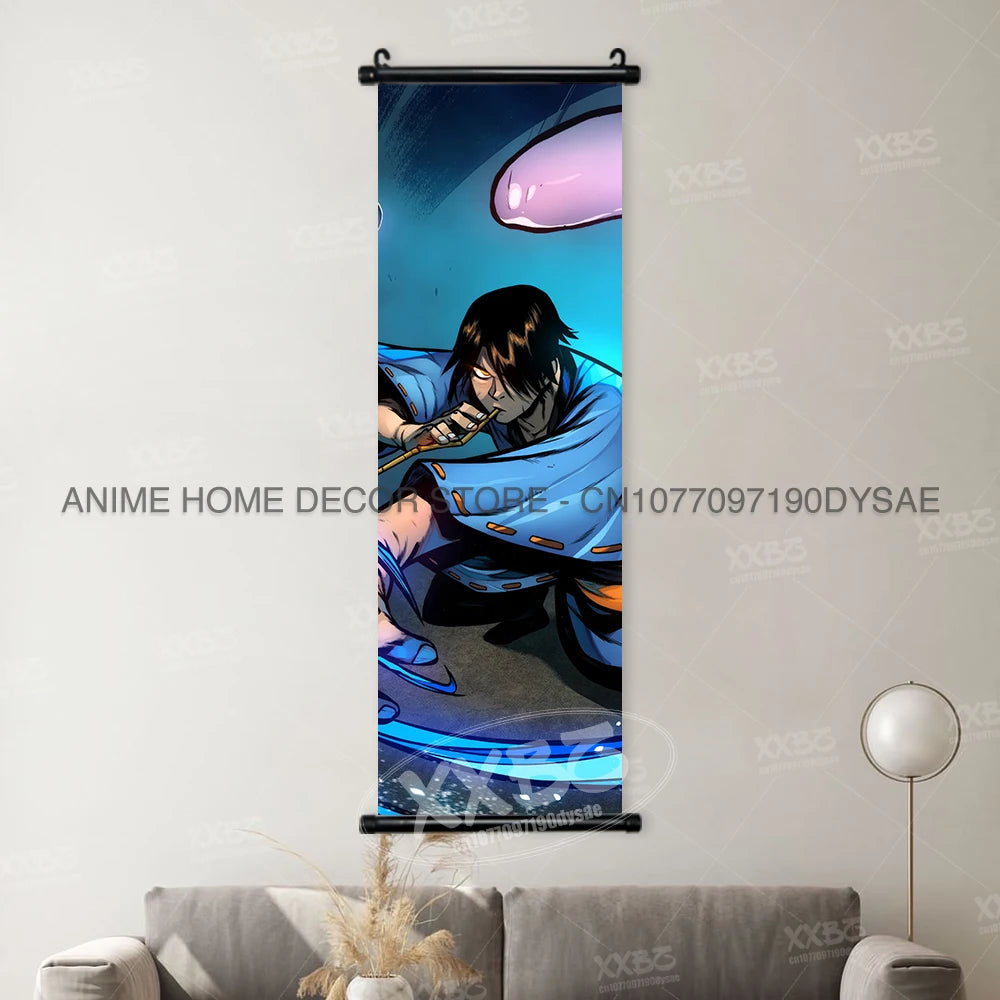 High-quality Uzumaki Naruto Posters wall art scroll featuring Sasuke Uchiha, Madara, and Might Guy for anime home decor.