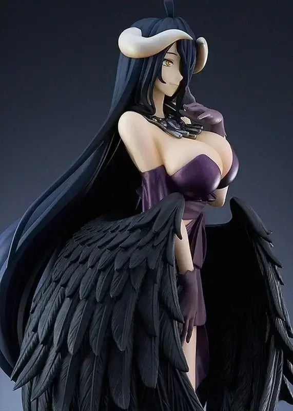 In-stock GSC POP UP PARADE OVERLORD IV anime action figures of Albedo in a black full dress and Shalltear Bloodfallen.