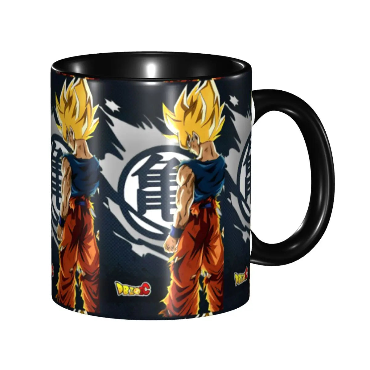 A colorful Dragon Ball Gift Mug featuring cartoon Goku anime art, designed as a durable water cup and birthday gift for children.