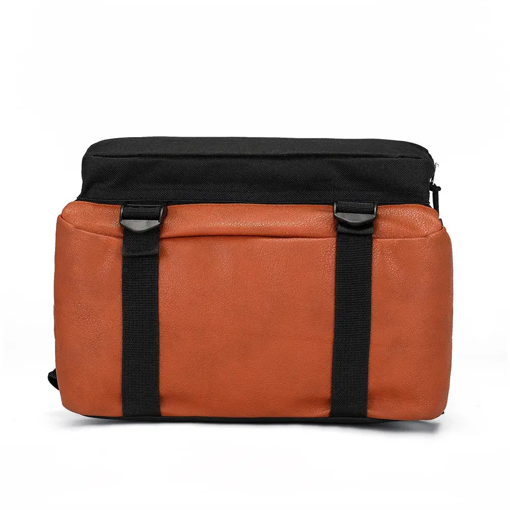 A large, unisex One Piece Luffy Printed Unisex Backpack suitable for school and travel, with compartments for a laptop and iPad.